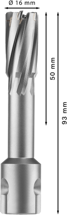 PRO Metal TCT 브로치 커터, 16 x 50 x 93mm Bosch PRO 메탈 TCT 링커터 16 x 50 x 93 mm.
