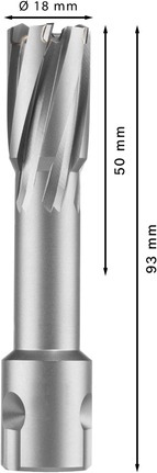 PRO Metal TCT 브로치 커터, 18 x 50 x 93mm Bosch PRO 메탈 TCT 링 커터 18x50x93mm.