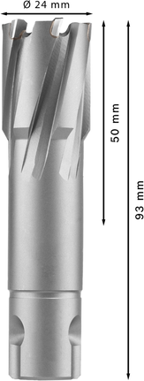 PRO Metal TCT 브로치 커터, 24 x 50 x 93mm Bosch PRO Metal TCT 환형 커터 직경 24mm.
