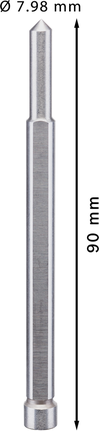 PRO Metal TCT 링커터 7.98x90 mm용 Bosch 파일럿 핀.
