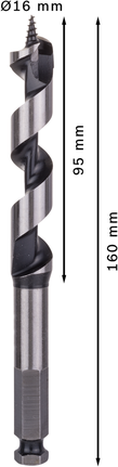 PRO Wood 어거비트, 16 x 95 x 160 mm PRO Wood 어거비트, 16 x 95 x 160 mm