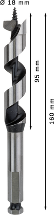 PRO Wood 어거비트, 18 x 95 x 160 mm PRO Wood 어거비트, 18 x 95 x 160 mm