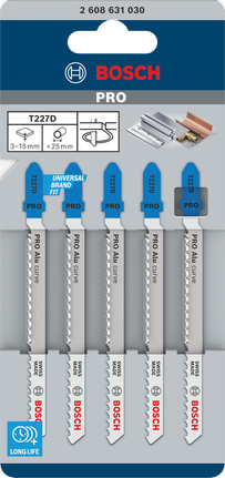 PRO Alu curve T227D 직쏘날, 100mm, 5개 Bosch PRO Alu 커브 T227D 톱날 100mm 5개.