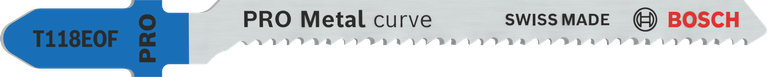 PRO Metal curve T118EOF 직쏘날, 83mm, 5개 Bosch PRO Metal curve T118EOF 금속용 퍼즐 톱날.