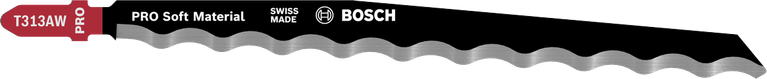 Bosch PRO Soft Material T313AW 톱날, 톱니 모양 날.