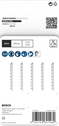 PRO Plastics PP clean T102D 직쏘날, 100mm, 5개 Bosch 프로 플라스틱 PP 클린 T102D 톱날 100mm 5개.