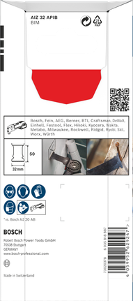 Bosch PRO AIZ 32 APIB 플런지 컷 블레이드 32×50mm 5개.