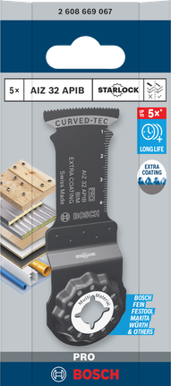 Bosch PRO AIZ 32 APIB 플런지 컷 블레이드 32×50mm 5개.