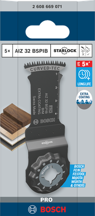 Bosch PRO AIZ 32 BSPIB 플런지 컷 블레이드 32×50 mm 5개.