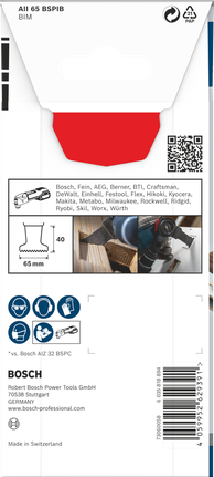 Bosch PRO AII 65 BSPIB 멀티툴 블레이드 65×40mm.