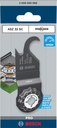 PRO ASZ 32 SC 멀티커터 날, 24 x 11mm Bosch PRO ASZ 32 SC 멀티툴 블레이드 24 x 11 mm.