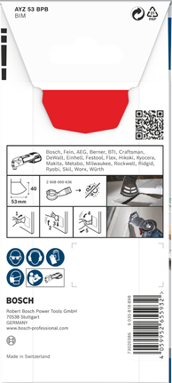 Bosch PRO AYZ 53 BPB 멀티툴 블레이드 53×40 mm.
