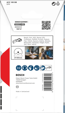 Bosch PRO ACZ 100 BB 100mm 멀티툴 블레이드.