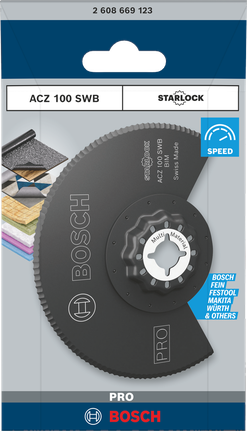 PRO ACZ 100 SWB 멀티커터 날, 100mm Bosch PRO ACZ 100 SWB 멀티툴 블레이드 100mm.