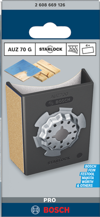 Bosch PRO AUZ 70G 프로파일 샌더 70×65mm 5개.