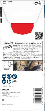 Bosch PRO PAI 65 APB 멀티툴 블레이드 65×55 mm.