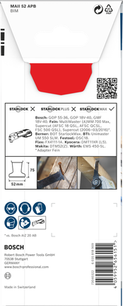 Bosch PRO MAII 52 APB 멀티툴 블레이드 52×75mm.