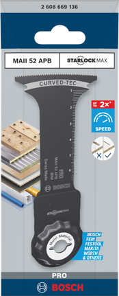 Bosch MAII 52 APB StarlockMax 멀티툴 블레이드 52×75mm.