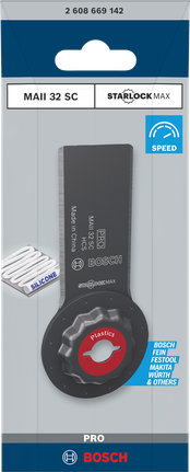 PRO MAII 32 SC 멀티커터 날, 32 x 55mm Bosch MAII 32 SC StarlockMax 멀티툴 블레이드 32×55mm.