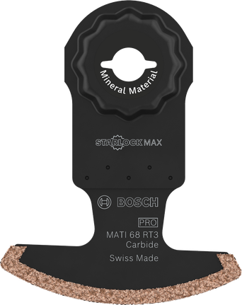 PRO MATI 68 RT3 멀티커터 날, 2.8 x 68mm Bosch PRO MATI 68 RT3 미네랄 소재용 멀티툴 블레이드.