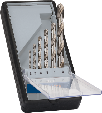 Bosch PRO 메탈 HSS-G 트위스트 드릴 비트 세트, 6개.