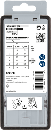 PRO Wood HSS 브래드 포인트 드릴 비트 세트, 7개 Bosch PRO 우드 HSS 브래드 포인트 드릴 비트 세트 7개.