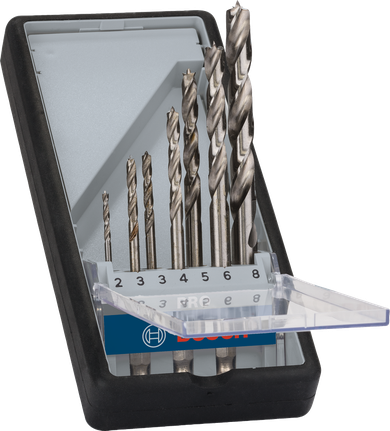 PRO Wood HSS 브래드 포인트 드릴 비트 세트, 7개 Bosch PRO 우드 HSS 브래드 포인트 드릴 비트 세트 7개.