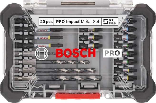 Bosch PRO 임팩트 메탈 세트 20개.