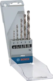 Bosch PRO 메탈 HSS-G 육각 트위스트 드릴 비트 세트, 5가지 사이즈.