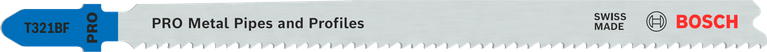 금속 파이프와 프로파일용 Bosch T321BF 톱날.