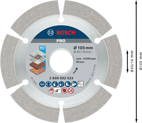 Bosch PRO 다중 소재 다이아몬드 디스크 105x20/16mm.