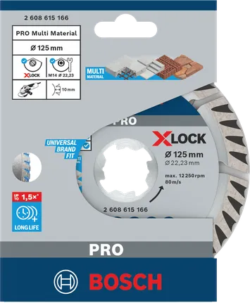 Bosch PRO 다중 소재 다이아몬드 디스크 125mm X-Lock.
