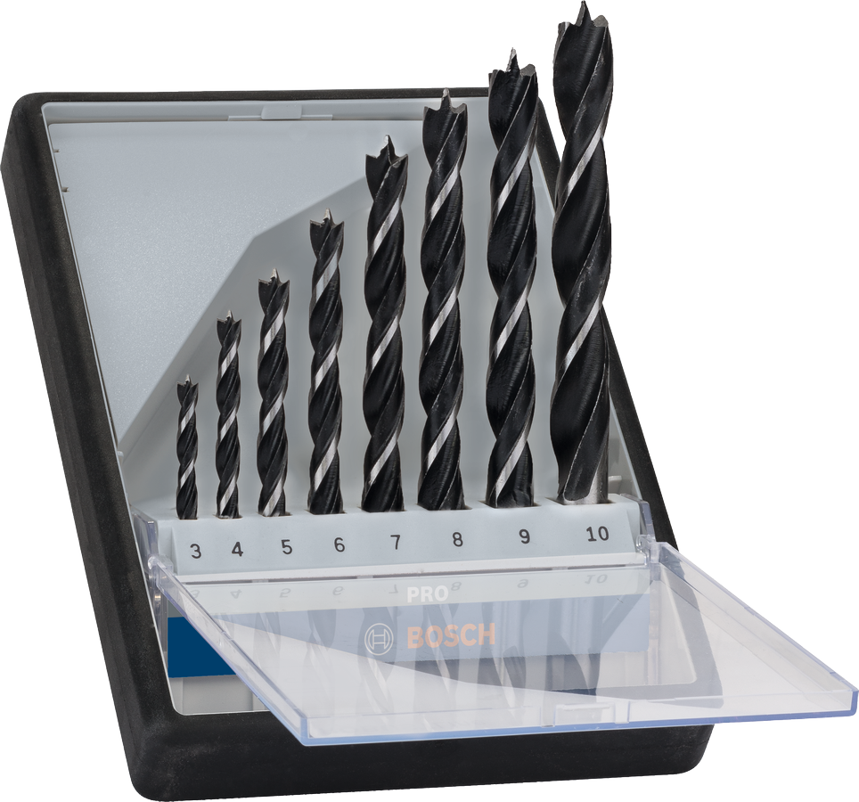 Bosch PRO 우드 브래드 포인트 드릴 비트 세트 8개.