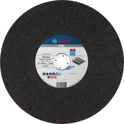 금속 가공용 Bosch PRO 금속 절단 디스크 355mm.