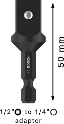 Bosch PRO 소켓 어댑터 1/2" ~ 1/4" 50mm.