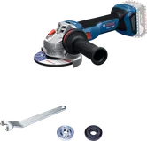 측면 핸들이 달린 Bosch GWS 18V-11 각도 그라인더.