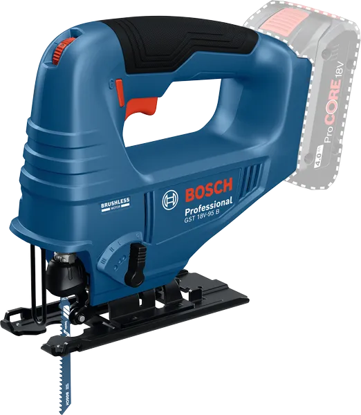 Bosch GST 18V-95 B 무선 직소 (ProCORE 배터리 포함).