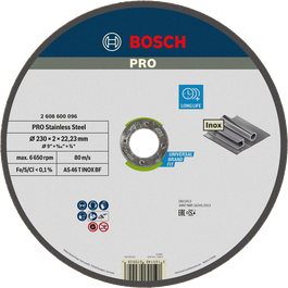 Bosch PRO 스테인리스 스틸 절단 디스크 230mm 장수명.