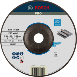 Bosch PRO 금속 연삭 디스크 A 24 S BF, 180mm, 장수명.
