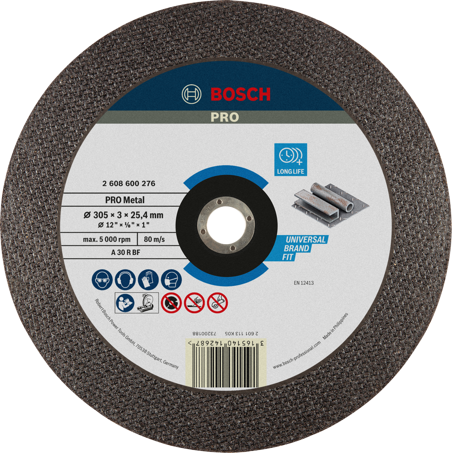 Bosch PRO 금속 절단 디스크 305 x 3 x 25.4 mm.