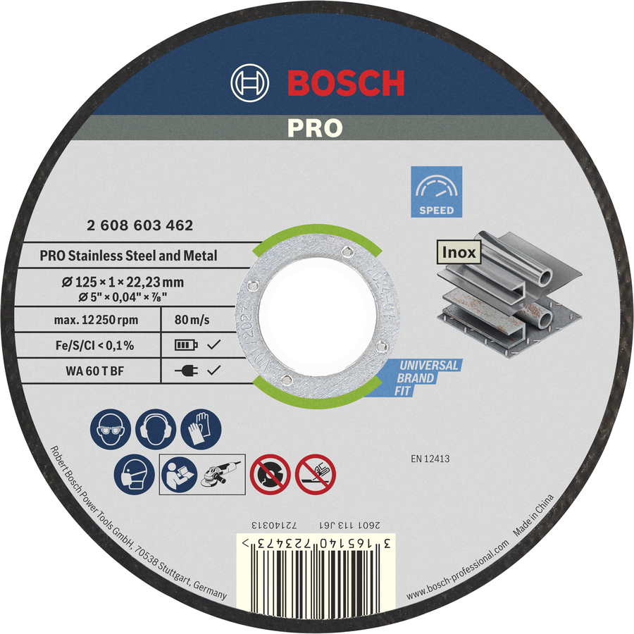 Bosch PRO 스테인리스 스틸 및 금속 절단 디스크 125mm.