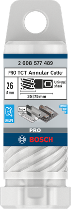 PRO Metal TCT 브로치 커터, 26 x 35 x 75mm Bosch PRO Metal TCT 링커터 26×35×75 mm.