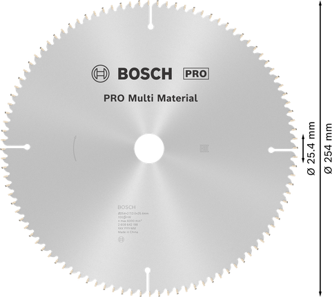 Bosch PRO 멀티 머티리얼 원형 톱 블레이드 254mm.