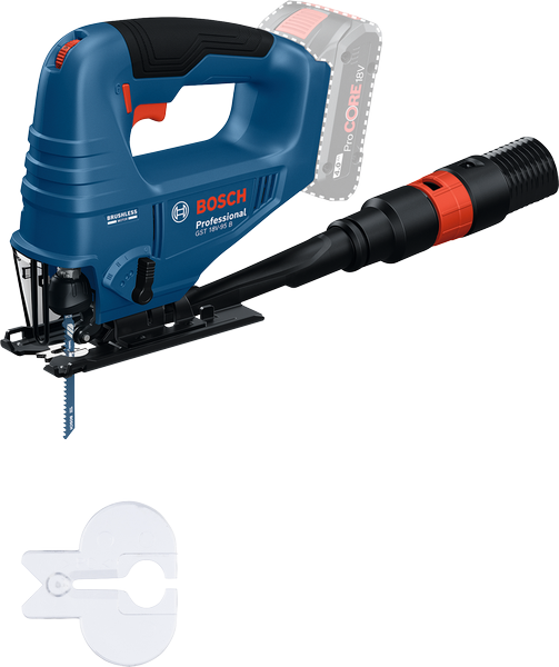 먼지 추출 기능이 있는 Bosch GST 18V-95 B 무선 톱.