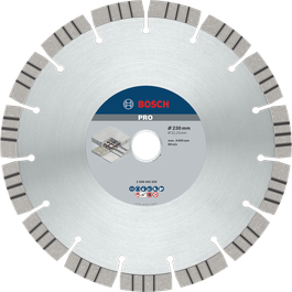 Bosch PRO 콘크리트 다이아몬드 디스크, 절단용 230mm.
