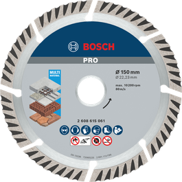 절단용 Bosch PRO 다중 소재 다이아몬드 디스크 150mm.