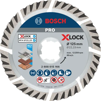 Bosch PRO 다중 소재 다이아몬드 디스크 X-Lock 125mm.