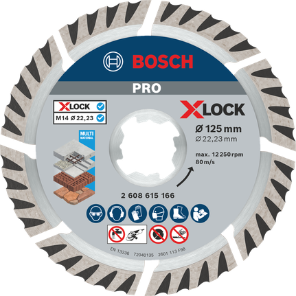 Bosch PRO 다중 소재 다이아몬드 디스크 X-Lock 125mm.