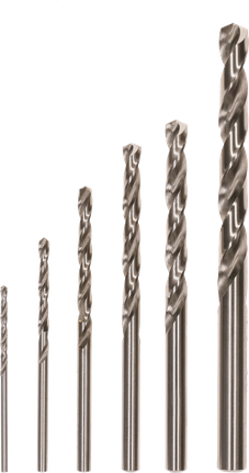 Bosch PRO 메탈 HSS-G 트위스트 드릴 비트 세트, 6가지 사이즈.
