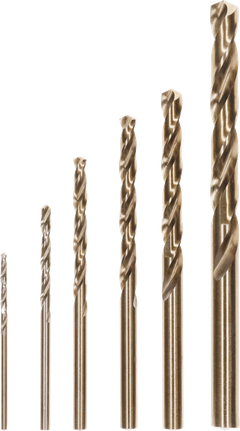 Bosch PRO 스테인리스 스틸 HSS-Co 트위스트 드릴 비트 세트, 6가지 사이즈.